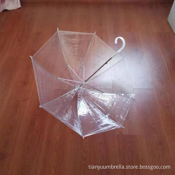 Wholesale Custom Clear Color Transparent Plastic Umbrella